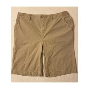 Lands' End Size XL 18-20 Kids Shorts Elastic Waist‎ Khaki Pockets 9" Inseam